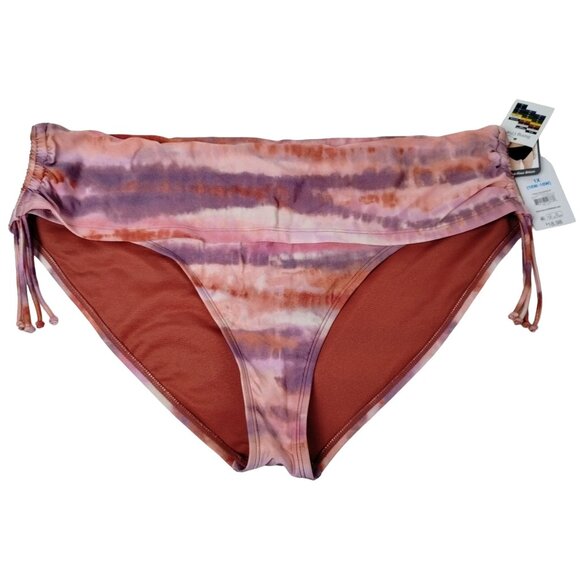Time and Tru Womens XL Clay Brick Tie Dye Mid Rise Bikini Bottoms 1X - Picture 1 of 5